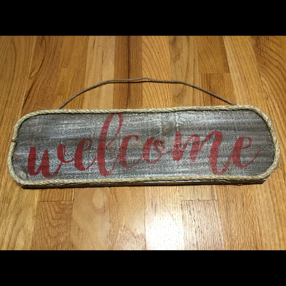 Shabby Chic Rustic Welcome Sign